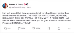 trump-promete-‘ataques-sem-precedentes’-caso-haja-retaliacao-do-ira-aos-eua