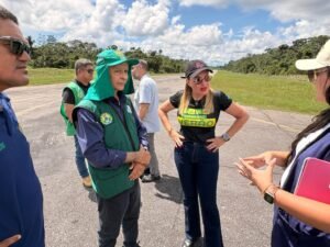 Deracre vistoria preparativos para manutenção da pista de pouso de Marechal Thaumaturgo