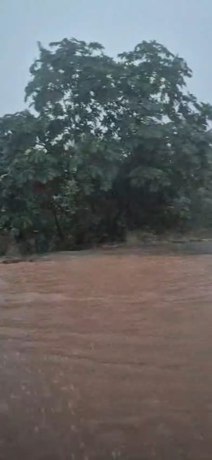 VÍDEO: igarapé transborda e invade Estrada da Sobral durante chuva