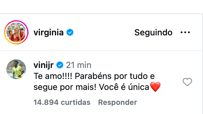 Crédito: Reprodução Instagram @virginia