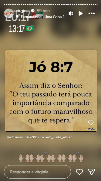 Reprodução: Instagram/@virginia Reprodução: Instagram/@virginia