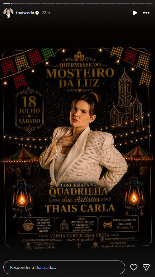 Reprodução: Instagram/@thaiscarla Reprodução: Instagram/@thaiscarla