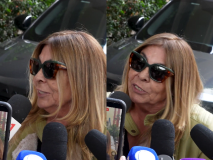 Edilene Barbosa falou com a imprensa no velório de Benedito Ruy Barbosa, nesta terça-feira (7/7).
