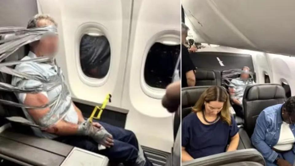 Passageiro é amarrado com fita adesiva durante voo após insultos racistas