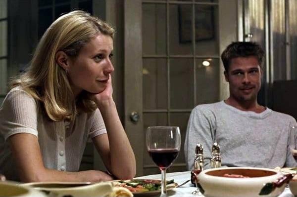 O romance entre Gwyneth Paltrow e Brad Pitt começou após atuarem como casal em Seven (1994).
