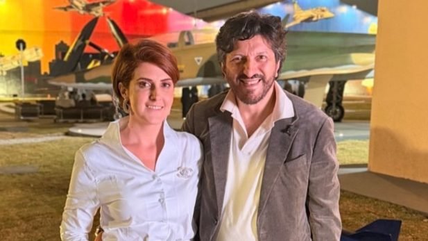 Lito Sousa ao lado da esposa, Mila. (Foto: Reprodução/ Instagram)
