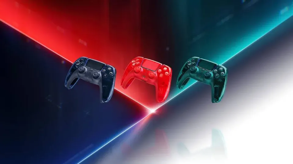 PS5 ganha controles DualSense transparentes em três novas cores para 2027