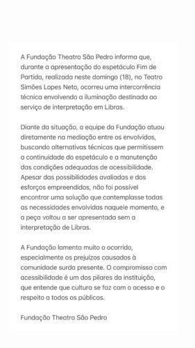 Fundação publicou comunicado após ocorrido com Marco Nanini (Foto: Reprodução/Instagram)