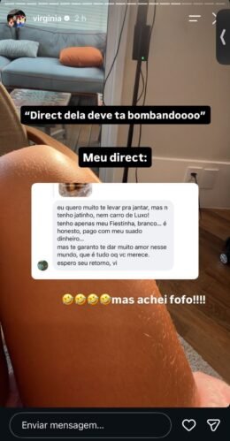 Virginia aprovou a cantada que recebeu. (Foto: Reprodução/ Instagram)