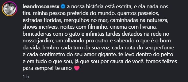 Leandro Soares, namorado de Lua Blanco.