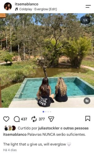 Ema fez uma pequena homenagem após a morte de Lua Blanco, aos 39 anos