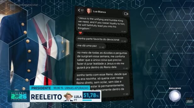 Uma das últimas mensagens enviadas por Lua Blanco