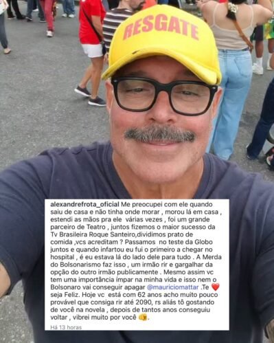 Comentário de Alexandre Frota. (Foto: Reprodução/ Instagram)
