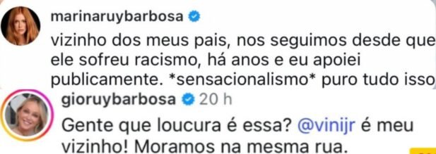 Comentários de Marina e da mãe (Foto: Reprodução/Instagram)